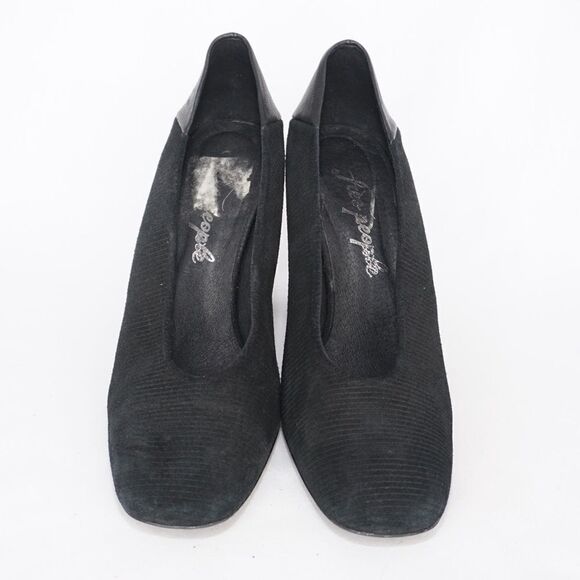 Free People Black Chunky Block Heels, Size 40 - Picture 7 of 8